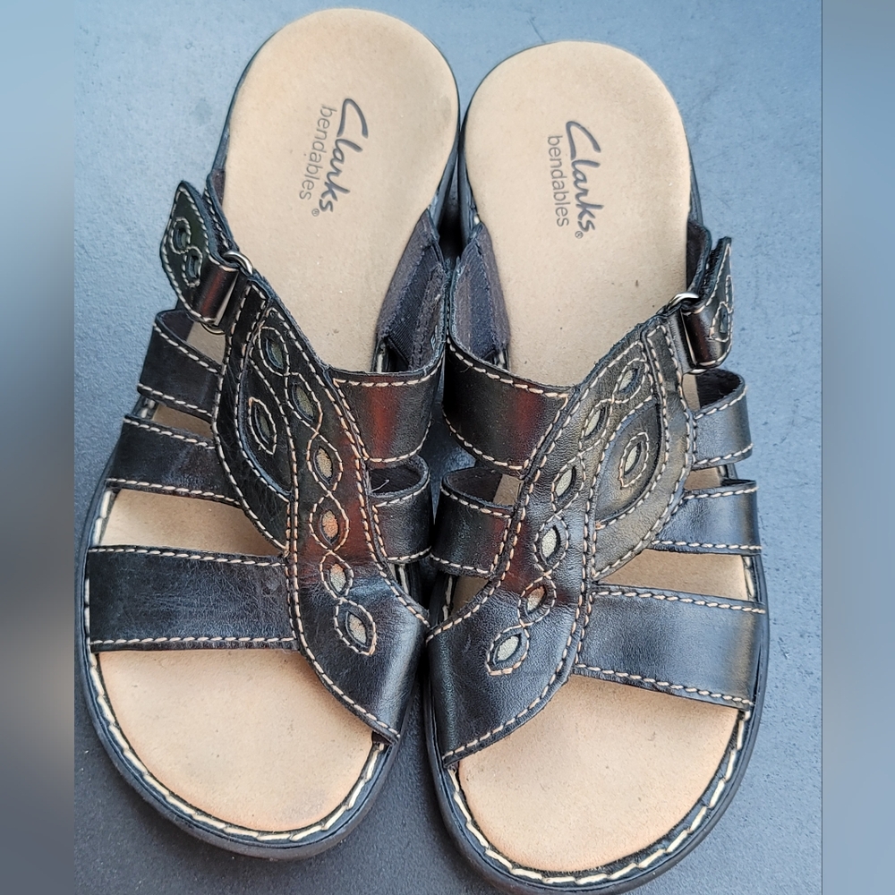 Clarks leather sandals Wmns 6